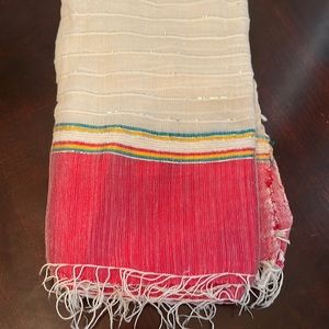Handmade woven cotton Ethiopian scarf/Netela
